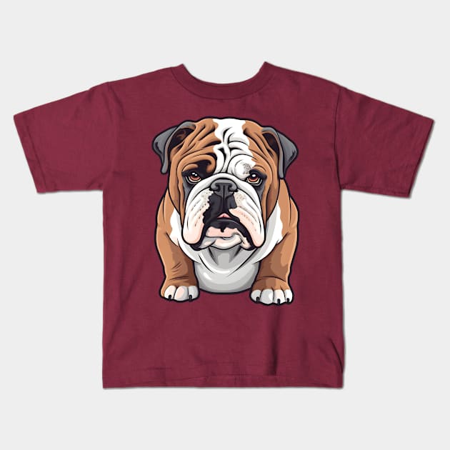 English Bulldog Kids T-Shirt by ObscureDesigns